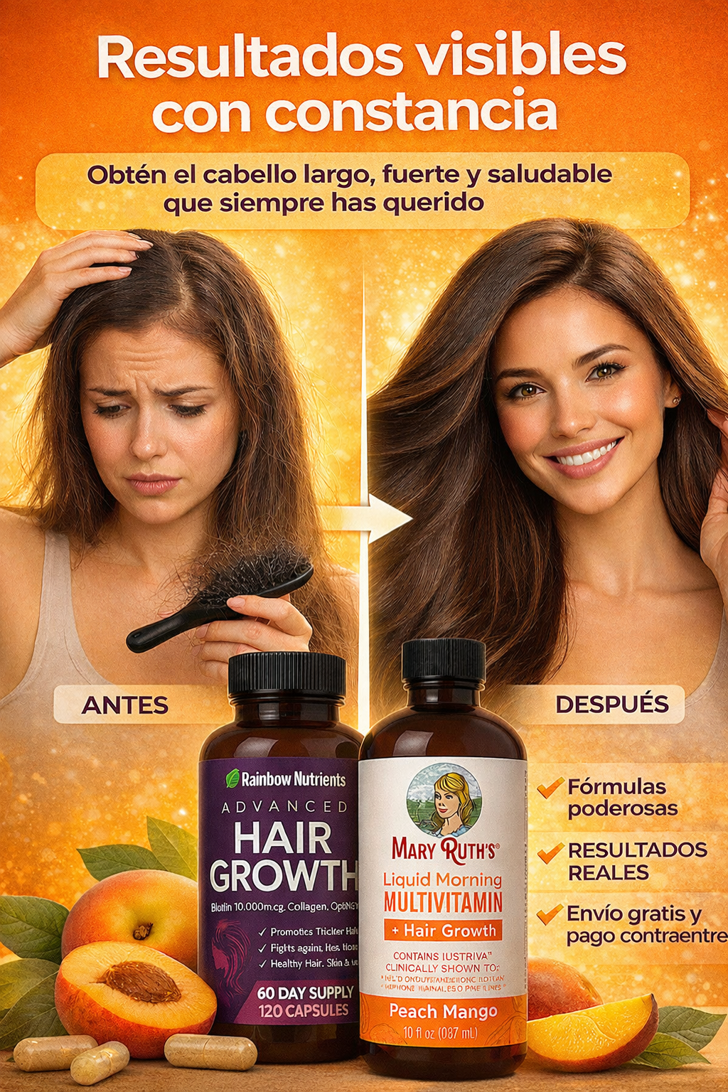 Vitaminas-crecimiento para el cabello